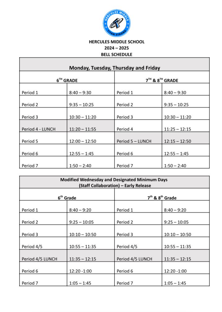 HMS Bell Schedule 24-25